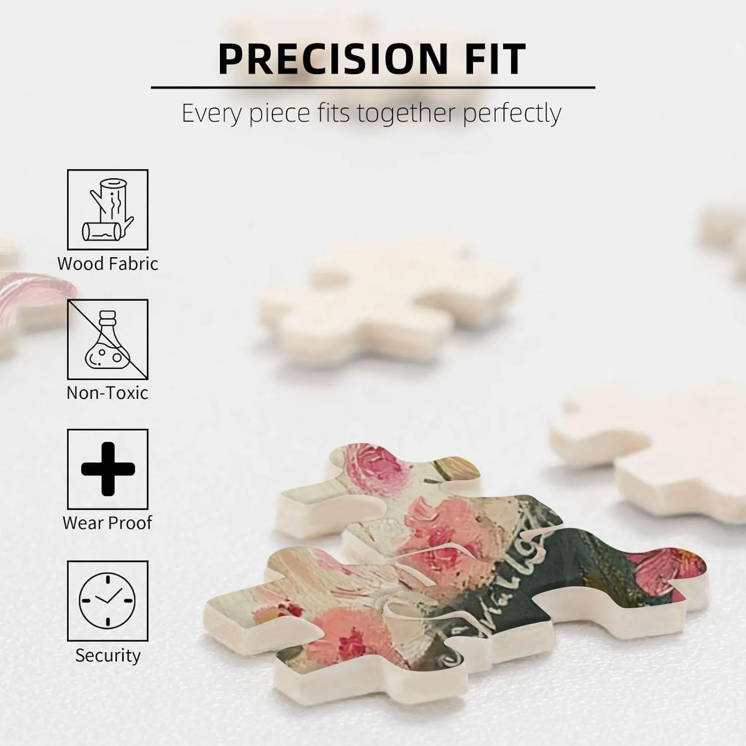 1000 pcs of Adult Wooden Jigsaw Puzzle,Cute and Interesting,The Cheerful Little Dog and The Heart on The Sunny Grassland,an Ideal Choice for Exercising brainpower and Hands-on Ability