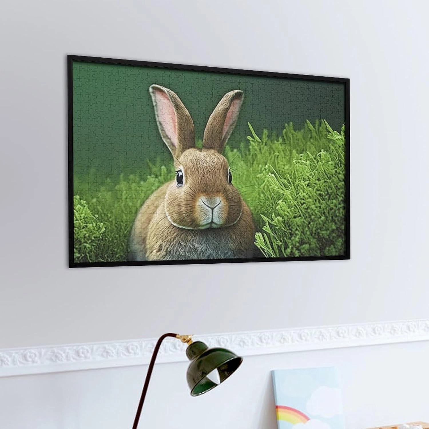 1000 Pieces Jigsaw Puzzle for Adults - Grassland Brown Bunny Puzzles - Spring Cute Animal Puzzle Challenging Educational Toys Gifts for Home Decor Family Activities