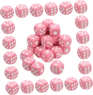 100pcs Round Corner Dice Set Colorful Acrylic Math Classroom Dice Beads for Table Games