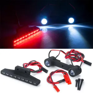 1:16 RC Led Light Kit Headlight Taillights Front/Rear Lamp Upgrades for 1/16 Scale mini E-RVEO RC Truck Car