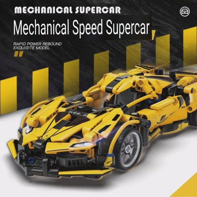 1:18 Scale Pull Back Racing Car Building Block Set (6 Years till Grown Ups)