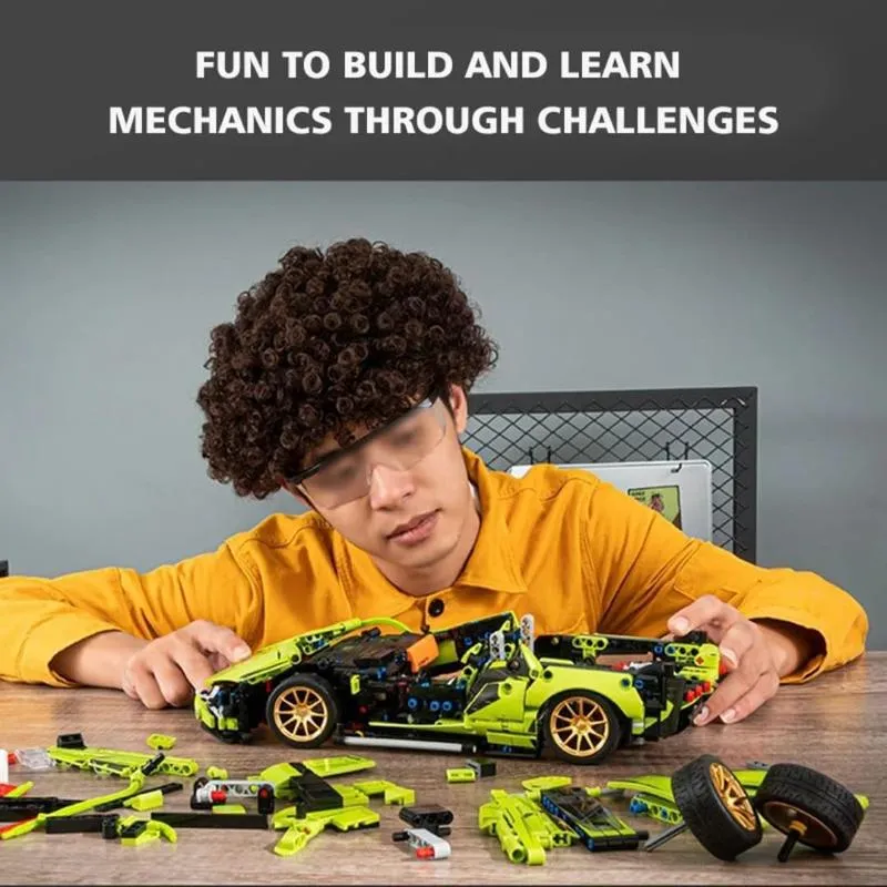 1:18 Scale Pull Back Racing Car Building Block Set (6 Years till Grown Ups)