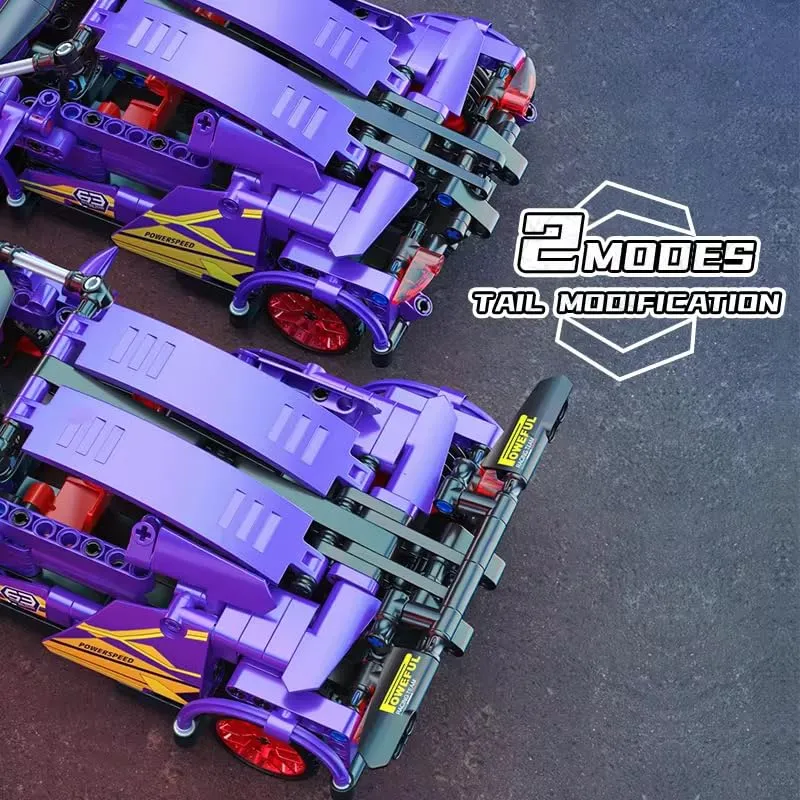 1:18 Scale Pull Back Racing Car Building Block Set (6 Years till Grown Ups)