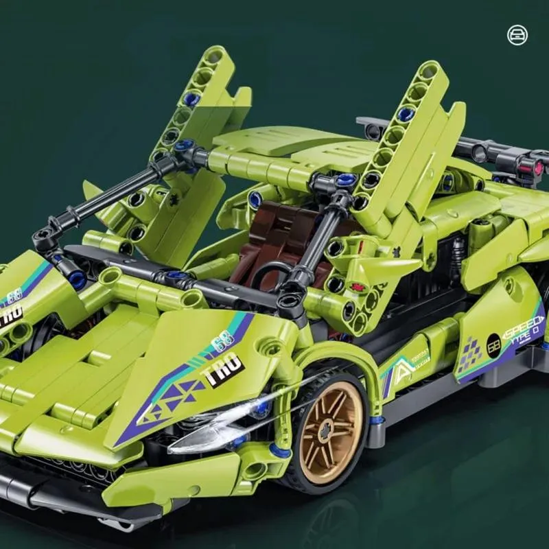 1:18 Scale Pull Back Racing Car Building Block Set (6 Years till Grown Ups)