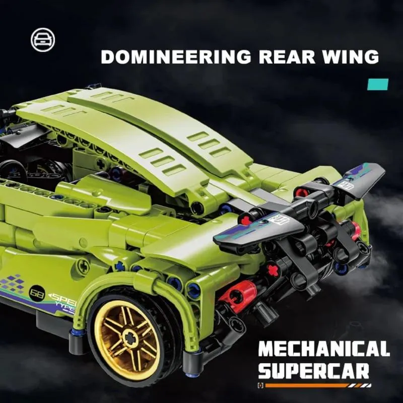 1:18 Scale Pull Back Racing Car Building Block Set (6 Years till Grown Ups)
