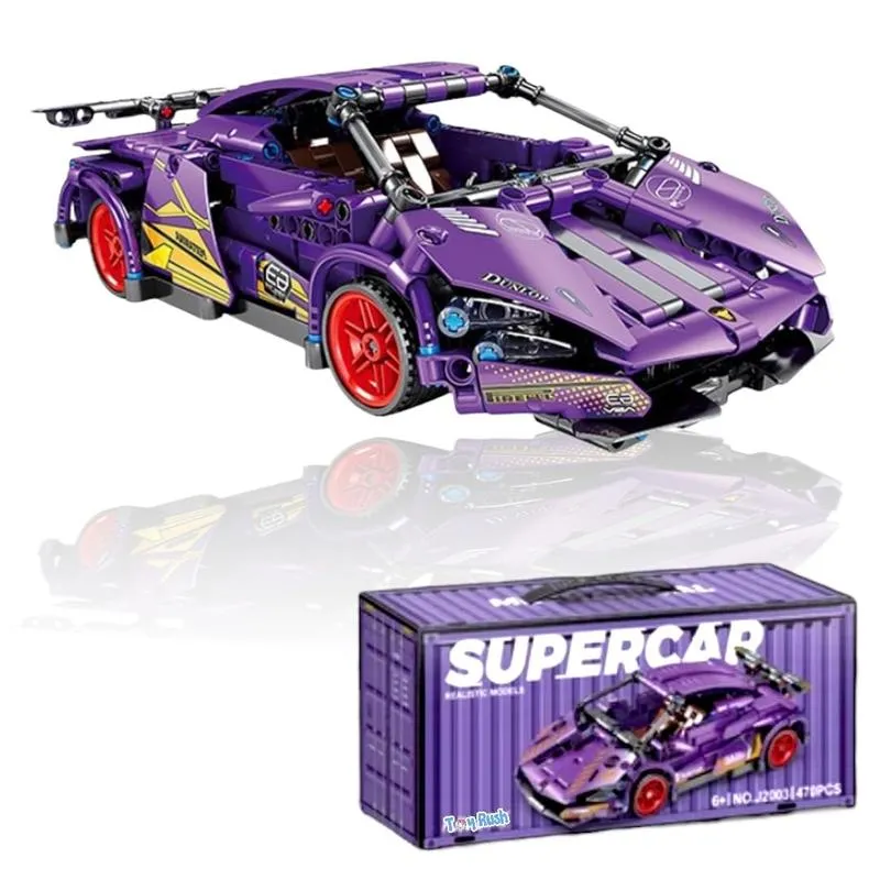 1:18 Scale Pull Back Racing Car Building Block Set (6 Years till Grown Ups)