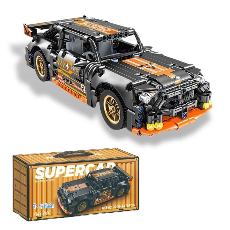 1:18 Scale Pull Back Racing Car Building Block Set (6 Years till Grown Ups)