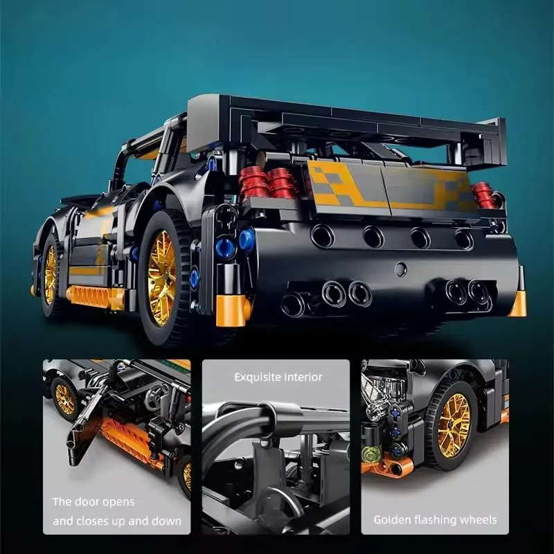1:18 Scale Pull Back Racing Car Building Block Set (6 Years till Grown Ups)