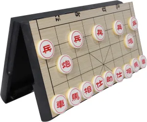 12.2 inch Magnetic Chinese Chess Set Xiangqi Portable Travel Board Game Traditional Classic Educational Strategy Games Travel Folding Board Set