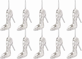 12Pcs Christmas Tree Ornaments Mini Princess High Heel Shoes Shape DIY Pendant Craft Jewelry Making Charms