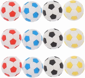12pcs Cute Football Erasers Adorable Mini Erasers for Boy Girl Sports Party Favors Versatile for School and Home Use Fun Soccer Design