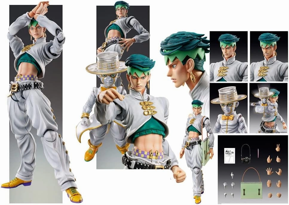15cm Anime Figure Kishibe Rohan Action Figure Statue Model with Accessories, Face Changeable, Joint Movable, Parts Removable, PVC Handmade Collection Desktop Decoration Birthday Gifts