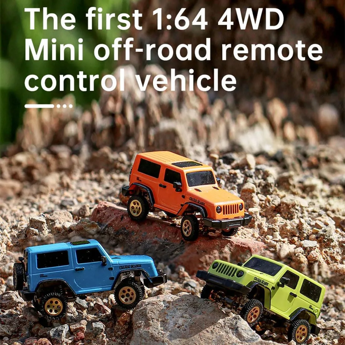 1/64 Scale RC Mini Drift Car, 2.4G Romote Control Off-Road Climbing Car, 4WD Electric Racing Vehicle Model with LED Gift for Adult (RTR Standard Version)