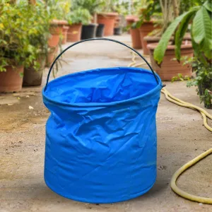 17965 Folding Bucket Portable Round Bucket Simple Bucket With Handle Multi-functional For Outdoor Use Fishing Car Washing Cleaning Disaster Prevention Portable Lightweight Durable (1 Pc  Mix Color)