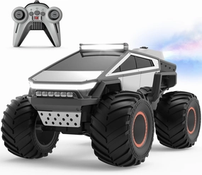 1:12 RC Car Remote Control Monster Truck with Lights & Spray Function Christmas Birthday Gift for 6 7 8  Year Old Boys Girls