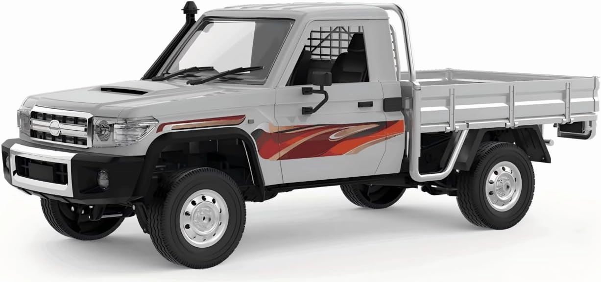 1:14 RC Drift Car with LED Headlights, High and Low Speed Gear Switching, Front Wheel Camber Adjustment, Realistic RC Trucks for Adults (Receiver White)