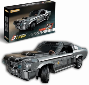 1:14 Scale GT500 Building Toy Set - Race Car Model Kit for Home & Office Display and Collection, Sports Car Building Blocks Model for Adults and Teens, Birthday Gift for Boys (879 PCS)