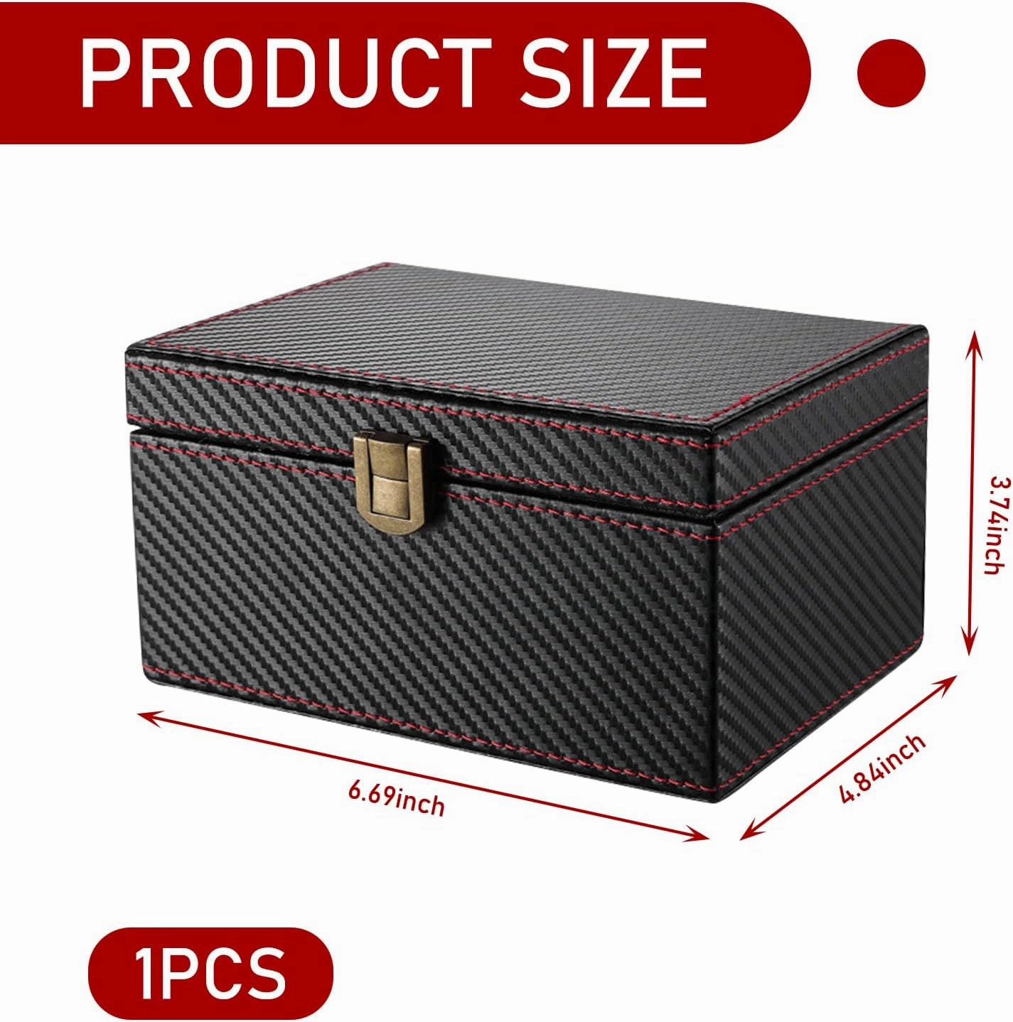 1 PC Faraday Box Car Key Protector, Carbon Fiber Pattern Anti-RFID Information Scanning Anti-GPS Positioning Box, Signal Blocking Shielding Key Box, for Most Car Keys (Black)