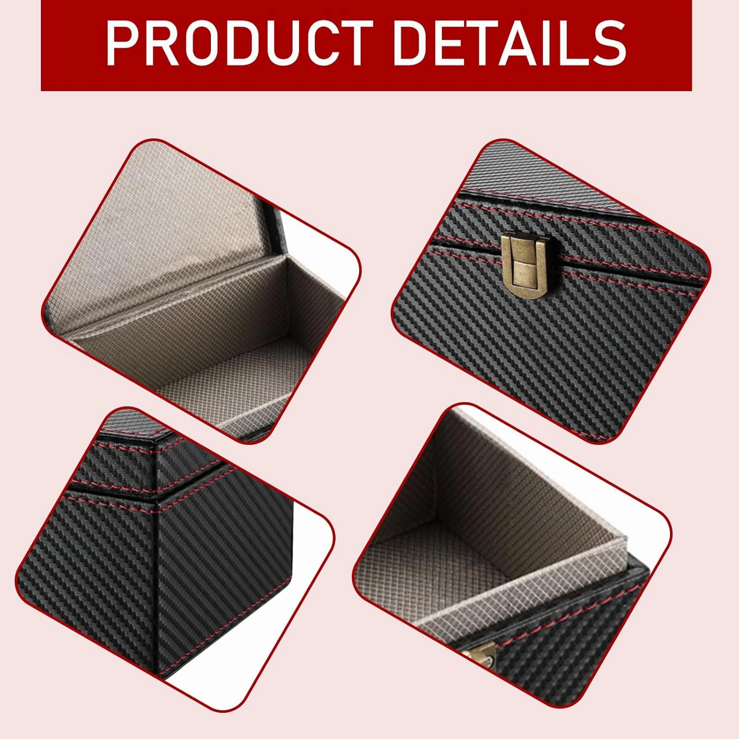 1 PC Faraday Box Car Key Protector, Carbon Fiber Pattern Anti-RFID Information Scanning Anti-GPS Positioning Box, Signal Blocking Shielding Key Box, for Most Car Keys (Black)