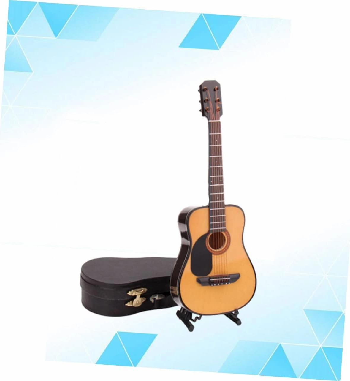 1pc Mini Guitar Decor Model Lifelike Household Decoration Teaching Aid Adorable Guitar Prop for Home Decor Photo Prop for Friends Family