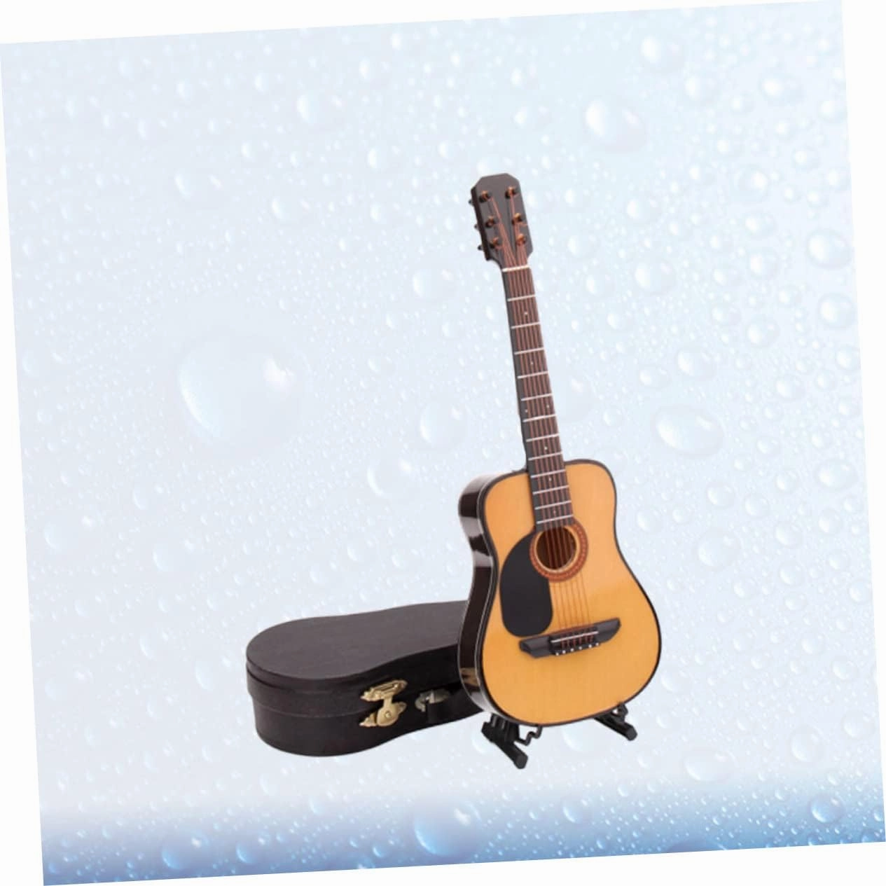 1pc Mini Guitar Decor Model Lifelike Household Decoration Teaching Aid Adorable Guitar Prop for Home Decor Photo Prop for Friends Family