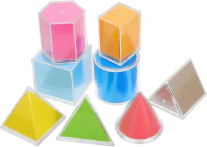1set Geometric Models Transparent Math Manipulatives for Preschool Learning Construction Shapes for Area Calculations