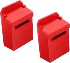 1set Mini Mailbox Figurine Wooden Craft for Dollhouse Decor Tiny Mailbox Model Mini House Furniture for Imagination and Hands Play 2pcs