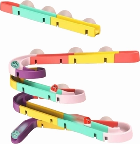 1Set Rolling Ball Track Building DIY Marble Run for Educational to Enhance Creativity Hand Eye Coordination Birthday Present