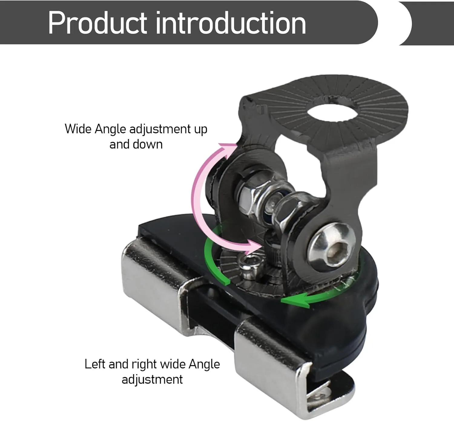 2 PCS Car Grille LED Light Base Mounting Bracket, Angle-Adjustable Shock-Absorbing Hood Spotlight Non-Destructive Bracket, Car Auxiliary Fixing Accessories, Suitable for Most Car Models (Black)