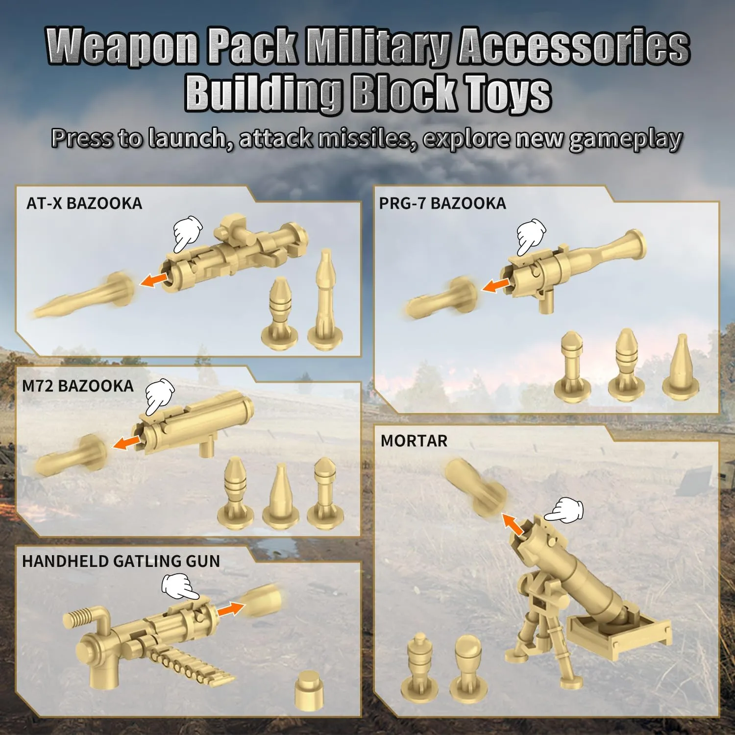 200  Pcs Military Weapon Pack Accessories Toys Kits,STEM Military Soldier Style Weapon Sets,Swat Team Building Block Toys,Army Equipment Gear Sets,Christmas Birthday Gift for Boys,Teens,Adults