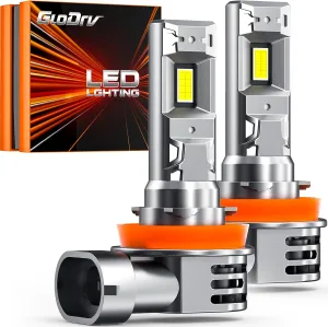 [2025 Upgrade] H 11 Led Bulbs [Latest & Brightest] 24000lm 800% Brighter 1:1 Mini Size Design With 6000k Cool White，Direct Installation Fog Light Bulbs Plug and Play, Pack of 2
