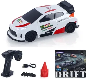 2.4Ghz 1/43 RC Drift Car High Speed 4Wd Racing Vehicles RTR Mini Car Toy Model Radio Battery Lights Gyroscope Hobby Grade Model