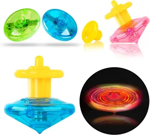 24PCS Flashing Spinning Tops Light up Spinner Bulk Toys Glow in The Dark Gyroscope Party Favors for Kids Goodie Bags Fillers Classroom Treasure Box Prizes