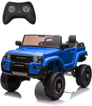 24V Ride On Car for Kids, 2 Seater Ride On Car Truck, Licensed Toyota Electric Car with Parent Remote Control, 4.4MPH, 4x550W Motors, Lockable Doors, Spring Suspension, Adjustable Seat, MP3, Lights