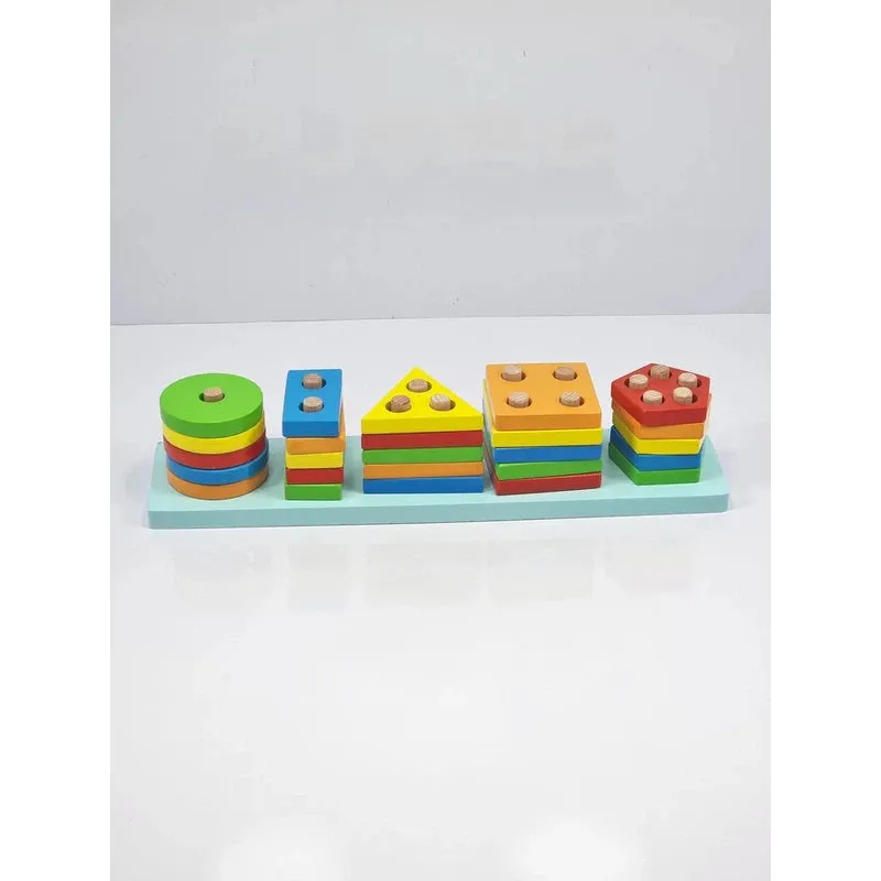 25 Pieces Wooden Shape Sorter Game (2-5 Years)