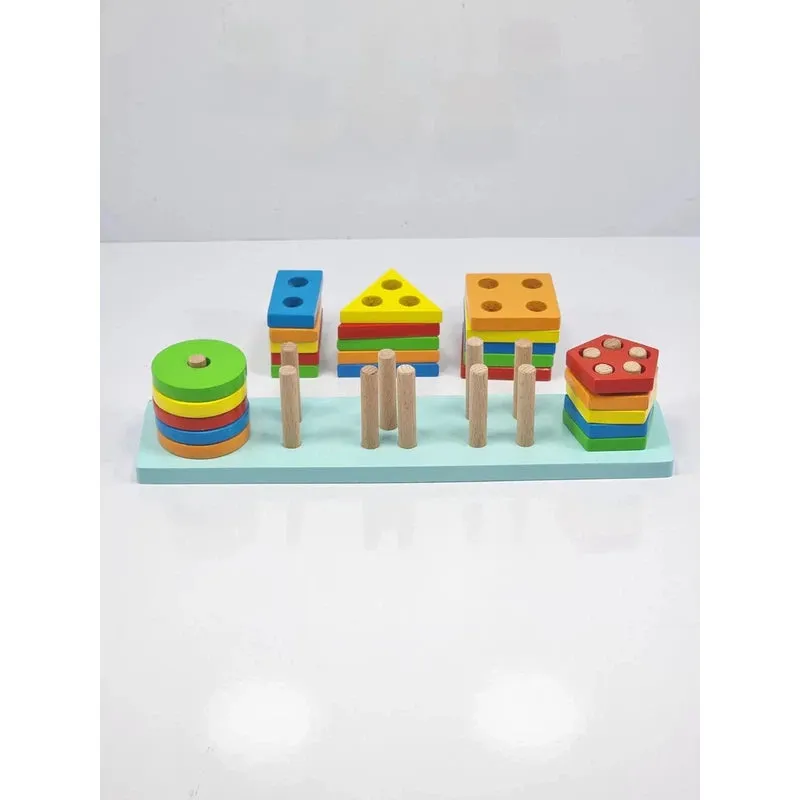 25 Pieces Wooden Shape Sorter Game (2-5 Years)