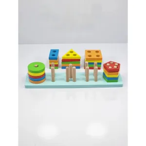 25 Pieces Wooden Shape Sorter Game (2-5 Years)