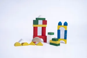 26 pcs mini wooden building blocks