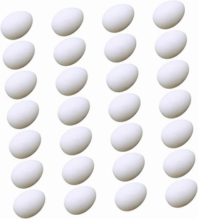 28pcs Realistic Plastic Pigeon Eggs for Nesting and DIY Projects Durable Fake Egg with High Imitation Design for Bird Breeding and Decoration