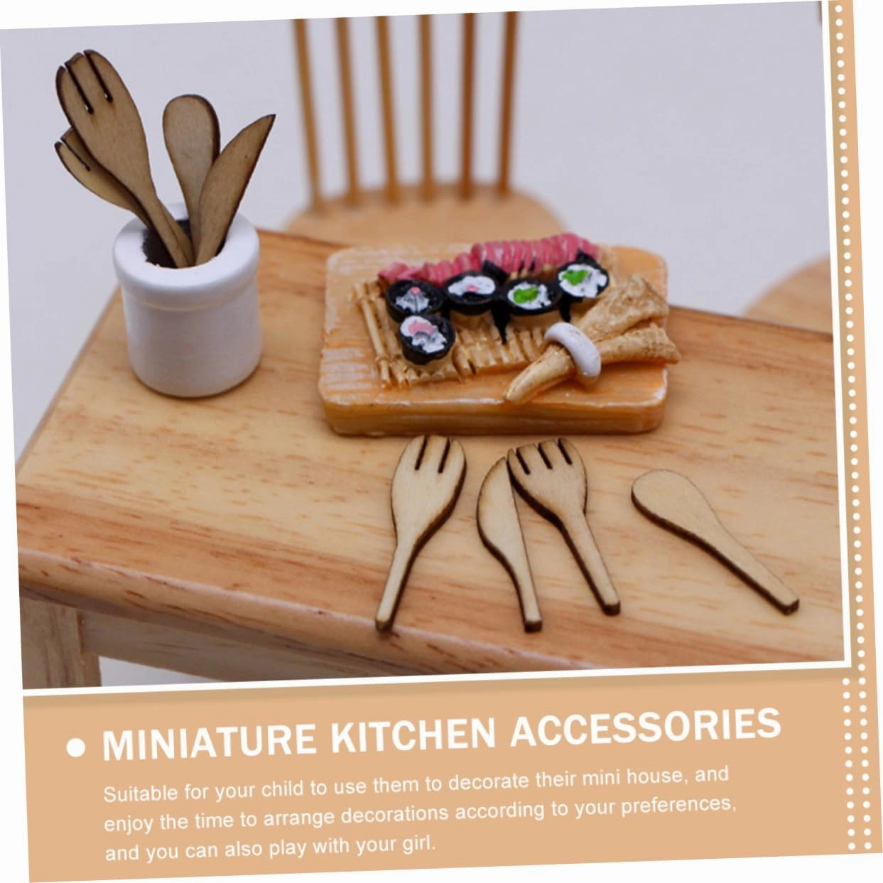2 Sets Miniature Kitchen Ware Decor of Tiny Plaything Kitchen Accessories for Dollhouses Simulation for Mini Dining Living and Bedroom