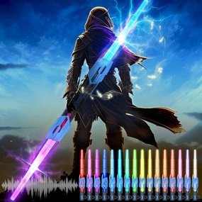 2in1 Skrify Lightsabers,Lightsabers for Adults RGB 16 Lights Rechargeable Lights Up Saber with FX Sound and Telescopic Handle