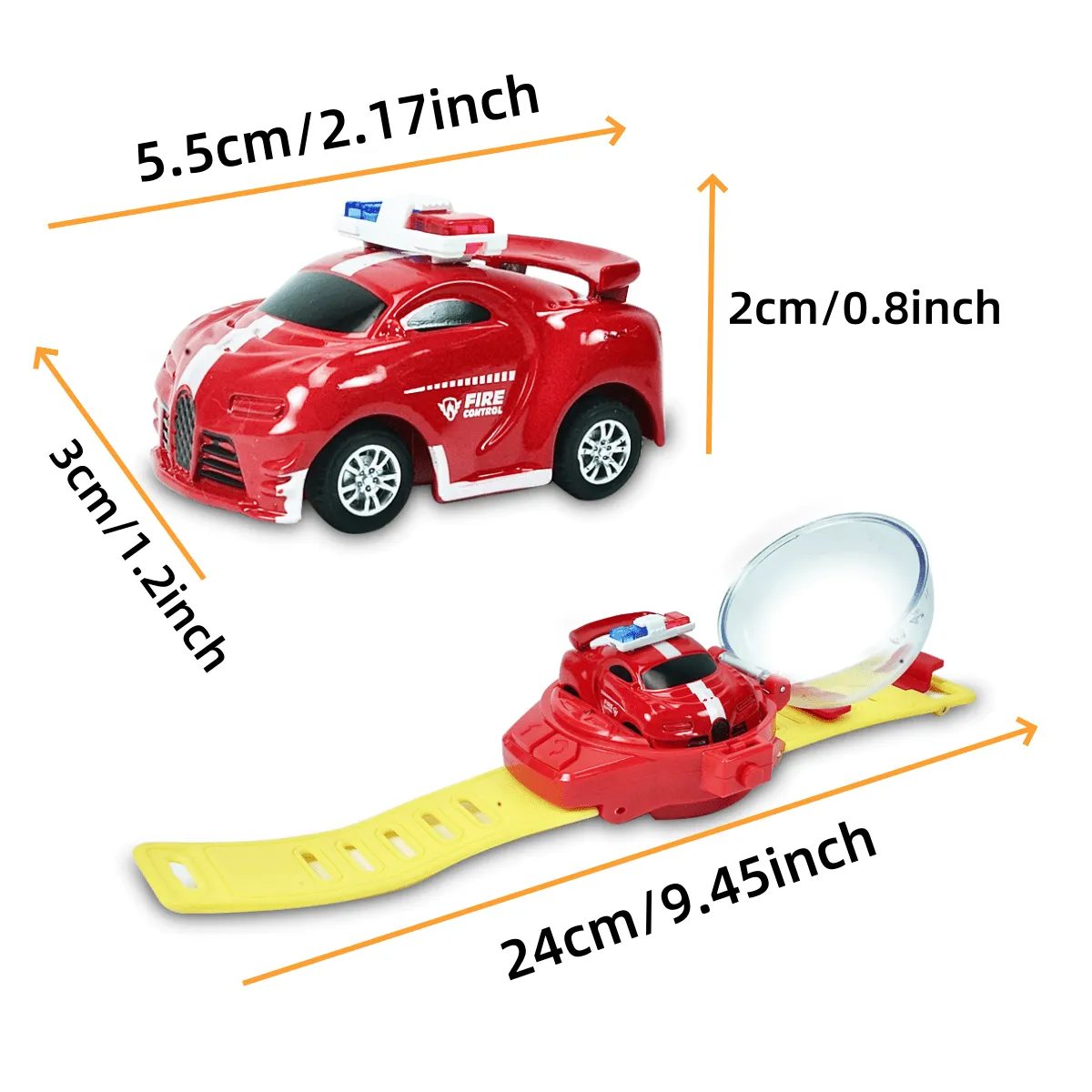 2pcs Mini RC Car Watch - USB Charging Remote Control Racing Cars