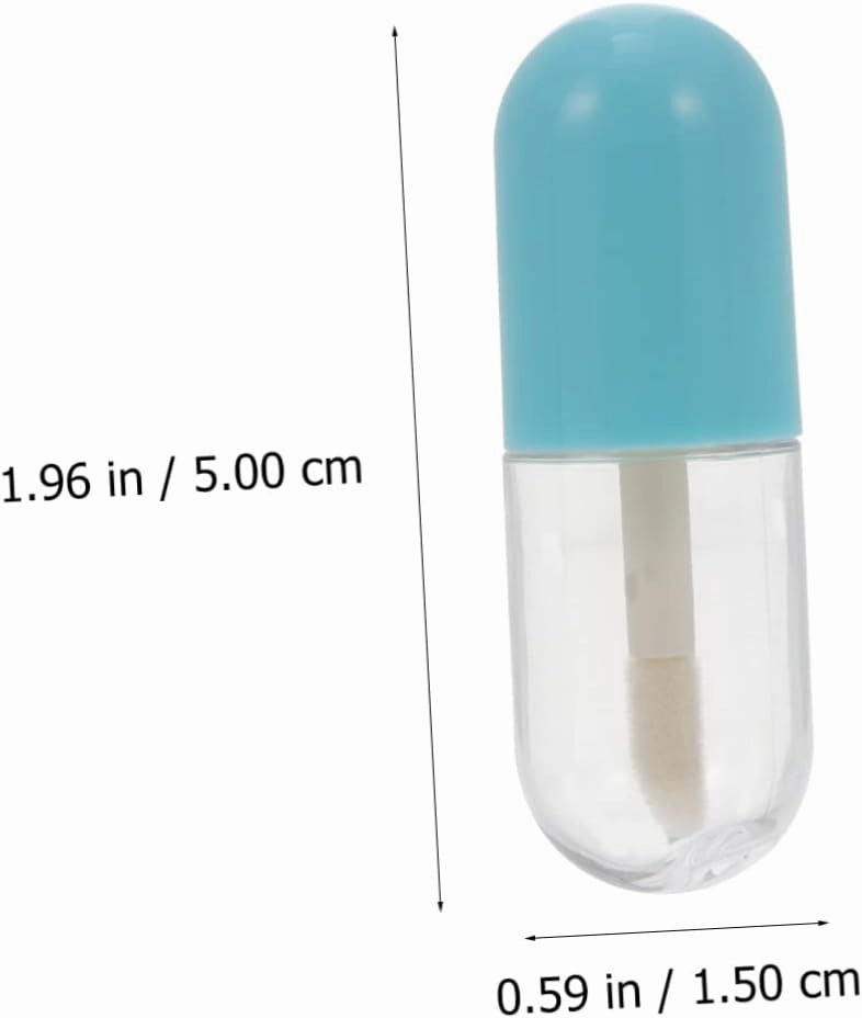 2sets Mini Lip Gloss Holder Shape Lip Gloss Bottles Portable Tube Tube Diy Capsules 12pcs*2