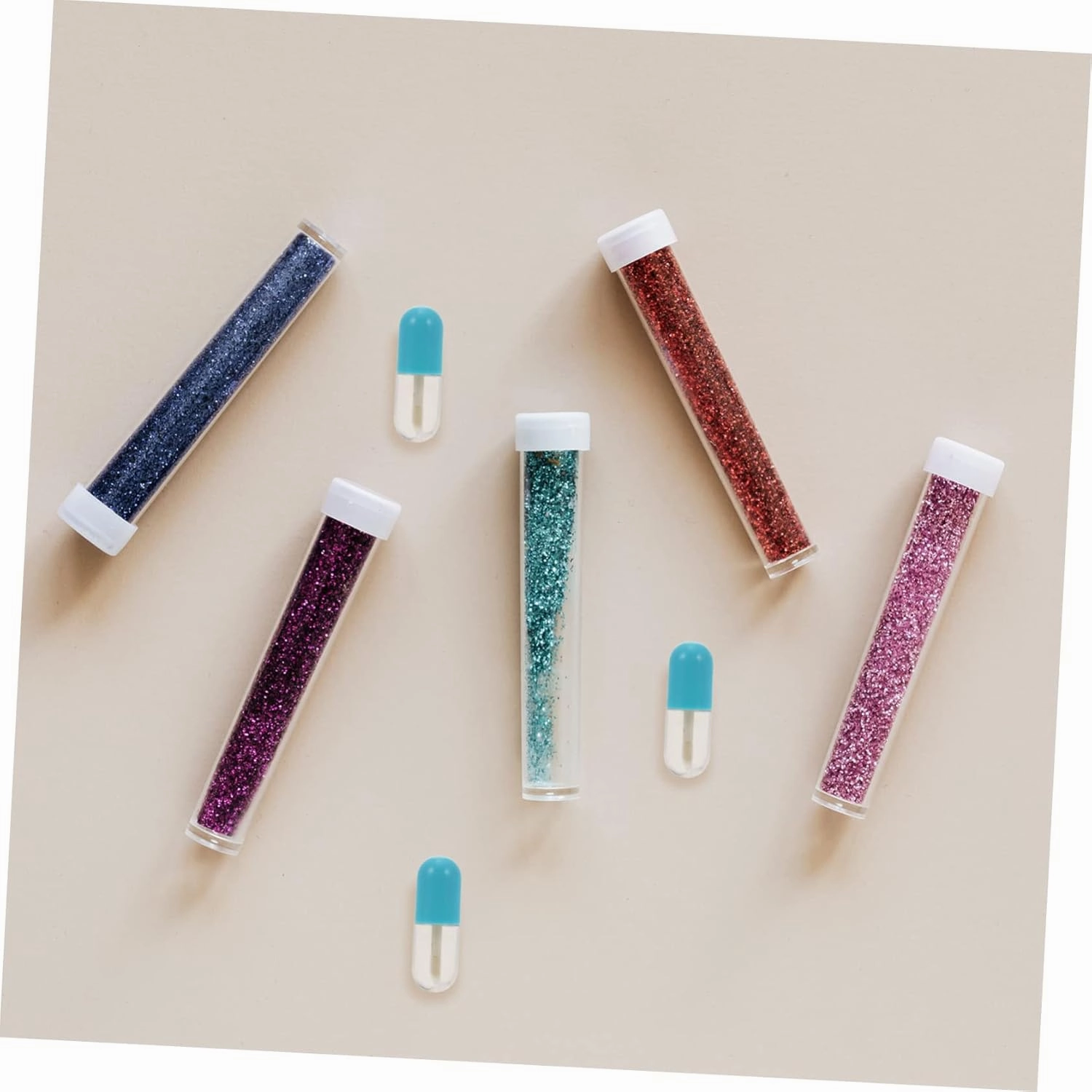 2sets Mini Lip Gloss Holder Shape Lip Gloss Bottles Portable Tube Tube Diy Capsules 12pcs*2