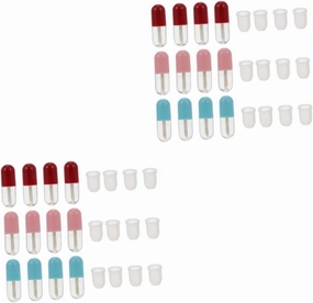 2sets Mini Lip Gloss Holder Shape Lip Gloss Bottles Portable Tube Tube Diy Capsules 12pcs*2
