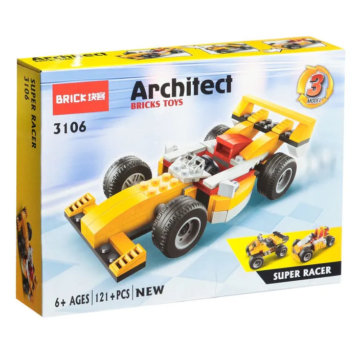 3 in 1 Model Architect Brick Toys Building Blocks - Super Racer
