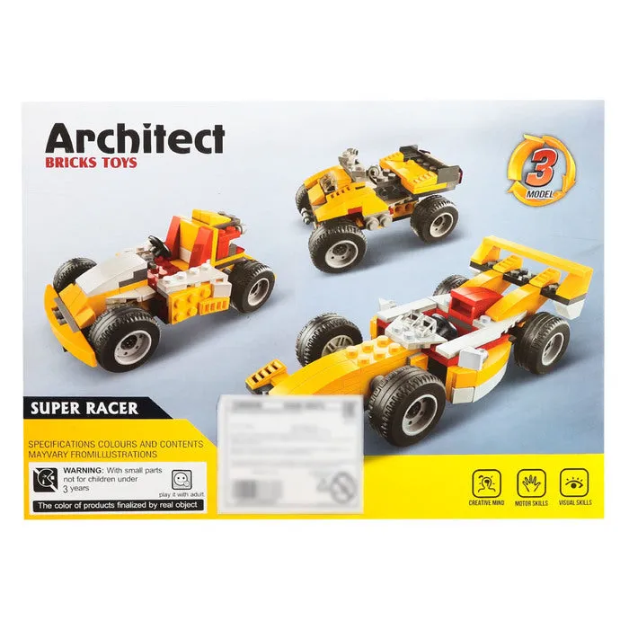 3 in 1 Model Architect Brick Toys Building Blocks - Super Racer