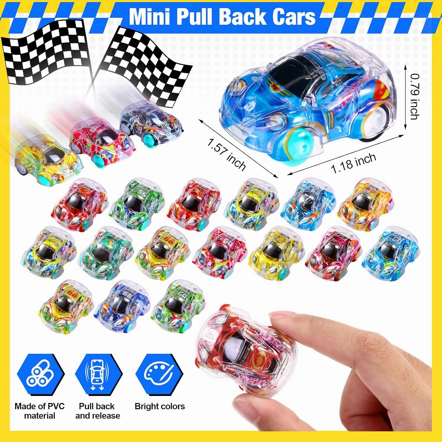 300 Pack Mini Pull Back Car for Party Favors Mini Race Pull Back Toys Car Birthday Goodie Bag Fillers Christmas Stocking Stuffers Gifts Toy Prizes