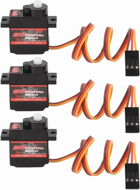 3Pcs RC Servo High Torque Servo Motors, DC4.8-6V Waterproof Full Metal Gear Servo for RC Crawler Car Boat Robot DIY Digital Servo for 1 6, 1 8, 1 10, 1 12 R C Model DIY Car Robot