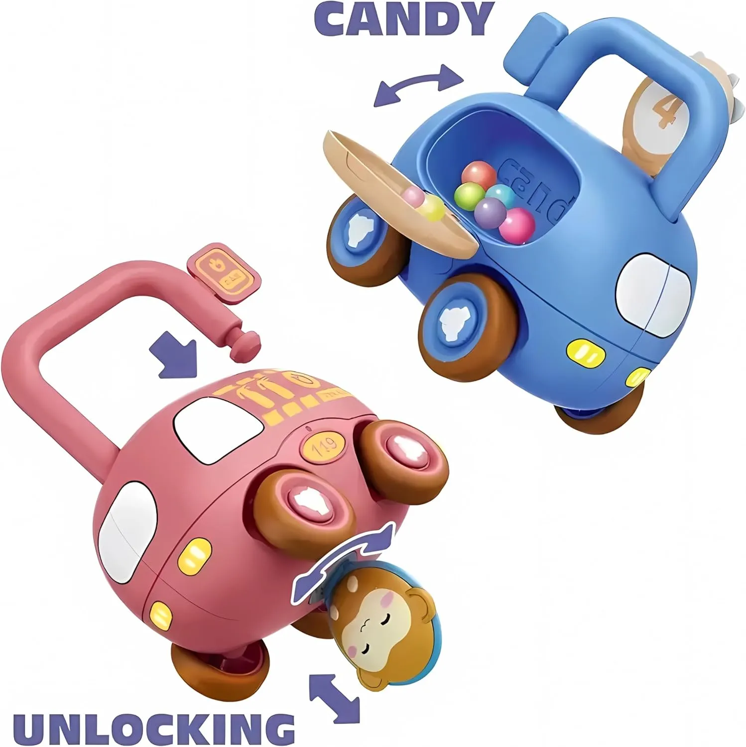 4 Pieces Preschool Games Montessori Lock and Key Toy Set Number Learning Locks Cognition Intelligence Unlocking Toy Numbers 5-8